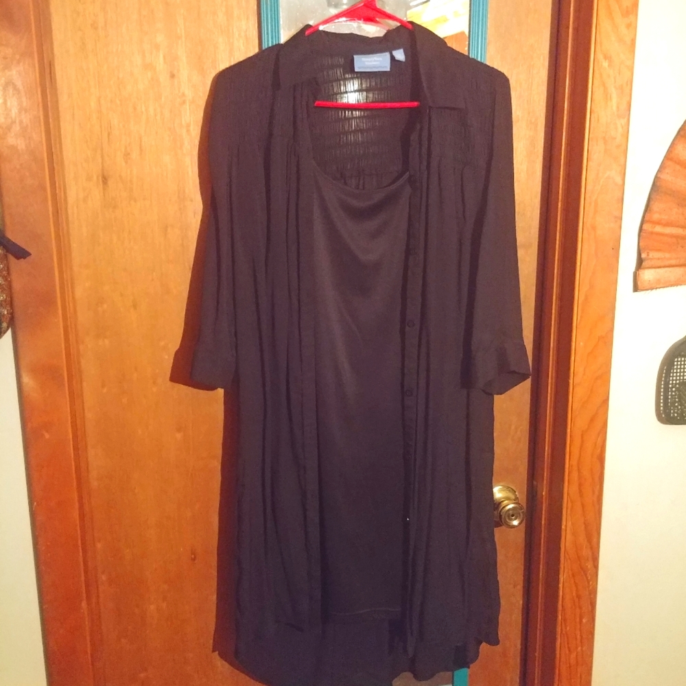 Simply Vera Wang Slip Dress Shirt